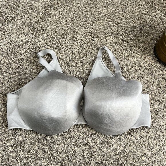 Cacique Size 42C Full Coverage Lightly Lined Underwired Satin Gray - Picture 1 of 4